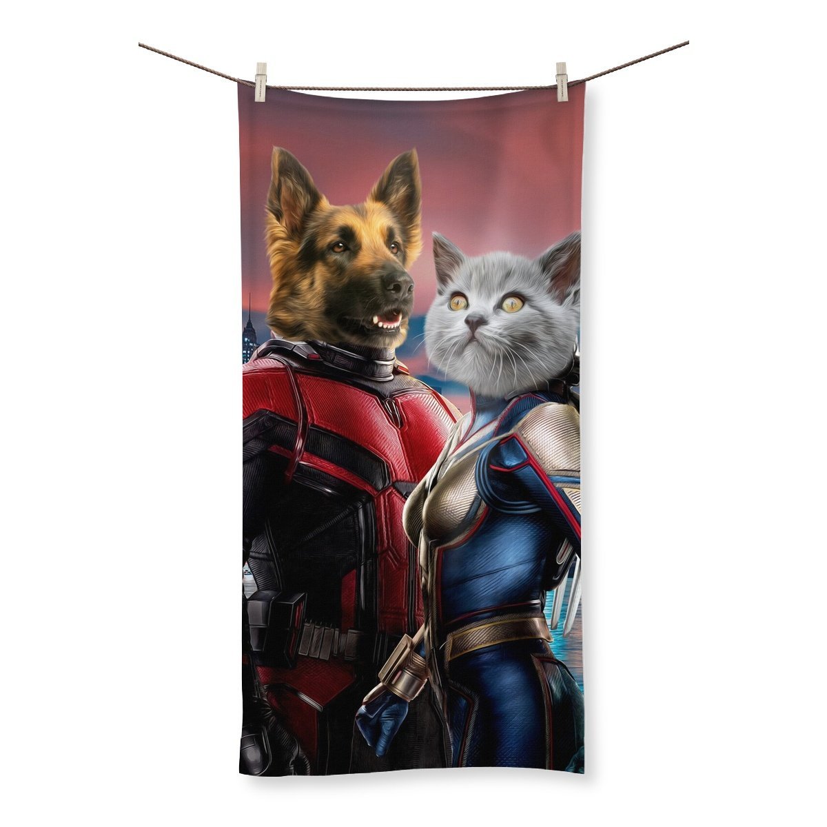 The Antman & The Wasp: Custom Pet Towel - Paw & Glory - Dog Portraits - Pet Portraits