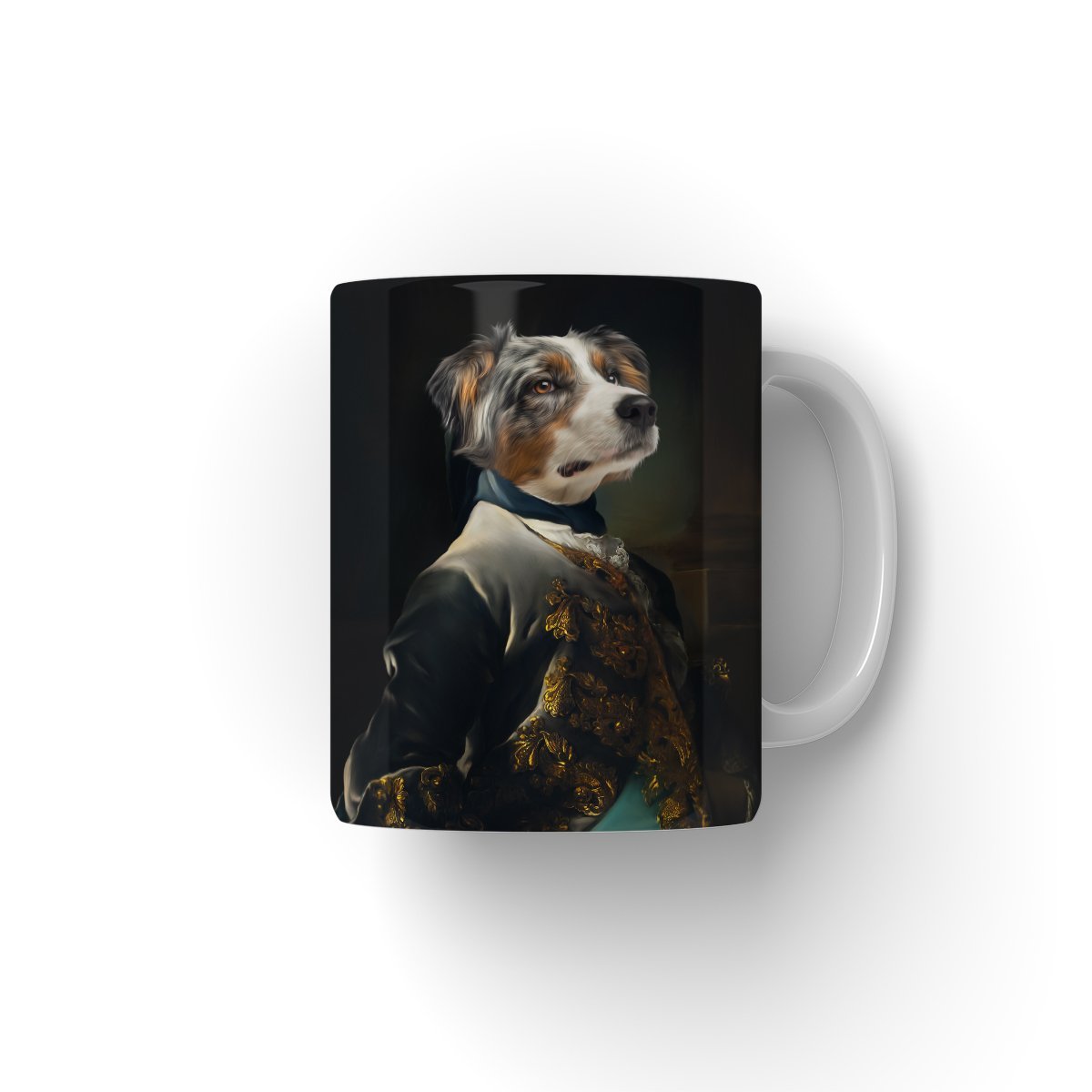 The Aristocrat: Custom Pet Coffee Mug - Paw & Glory - Dog Portraits - Pet Portraits