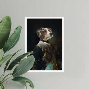 The Aristocrat: Custom Pet Poster - Paw & Glory - Dog Portraits - Pet Portraits