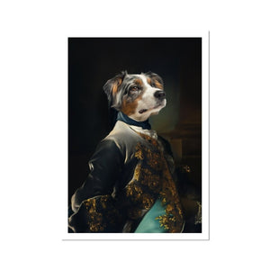 The Aristocrat: Custom Pet Poster - Paw & Glory - Dog Portraits - Pet Portraits