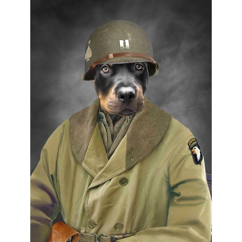 The Army Coat Mackinaw: Custom Digital Download Pet Portrait - Paw & Glory - Dog Portraits - Pet Portraits