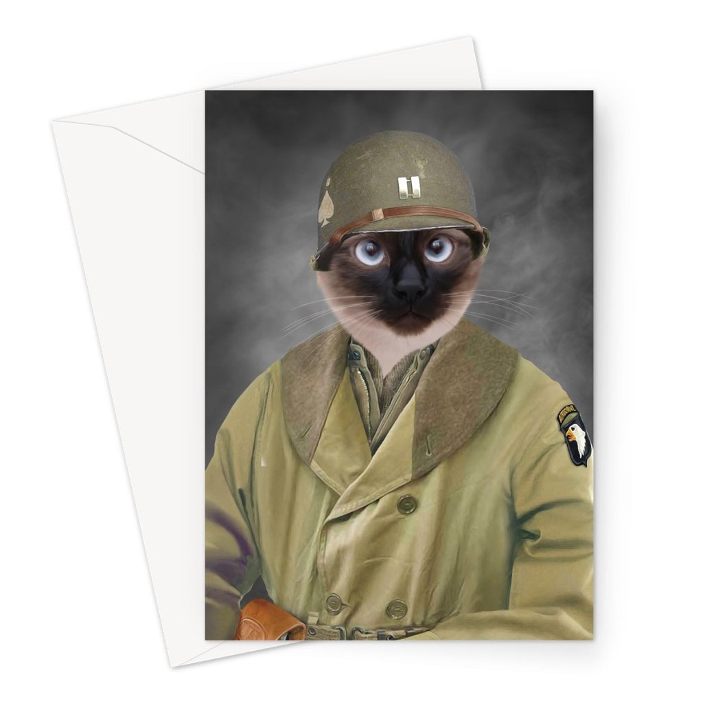 The Army Coat Mackinaw: Custom Pet Greeting Card - Paw & Glory - Dog Portraits - Pet Portraits