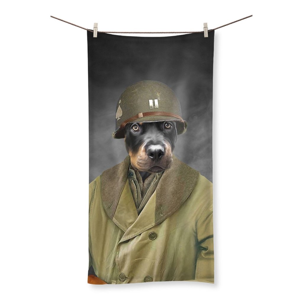 The Army Coat Mackinaw: Custom Pet Towel - Paw & Glory - Dog Portraits - Pet Portraits