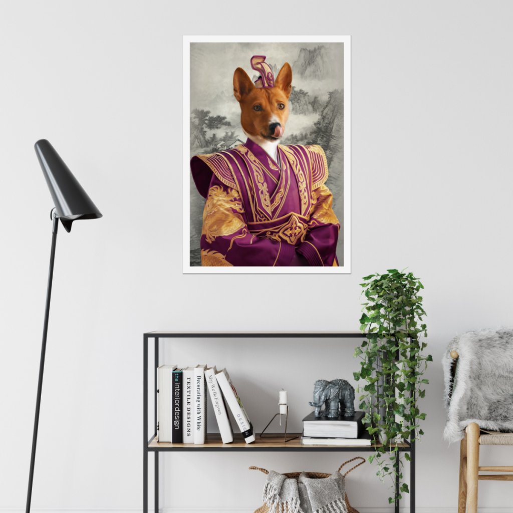 The Asian Emperor: Custom Pet Poster - Paw & Glory - Dog Portraits - Pet Portraits