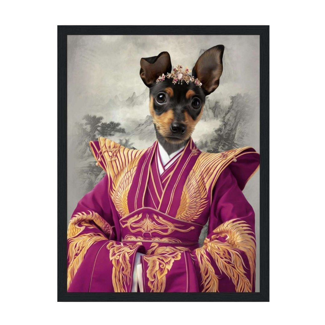 The Asian Empress: Custom Pet Portrait - Paw & Glory - Dog Portraits - Pet Portraits