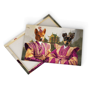 The Asian Rulers: Custom Pet Canvas - Paw & Glory - Dog Portraits - Pet Portraits