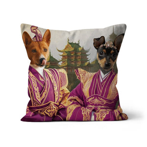 The Asian Rulers: Custom Pet Pillow - Paw & Glory - Dog Portraits - Pet Portraits