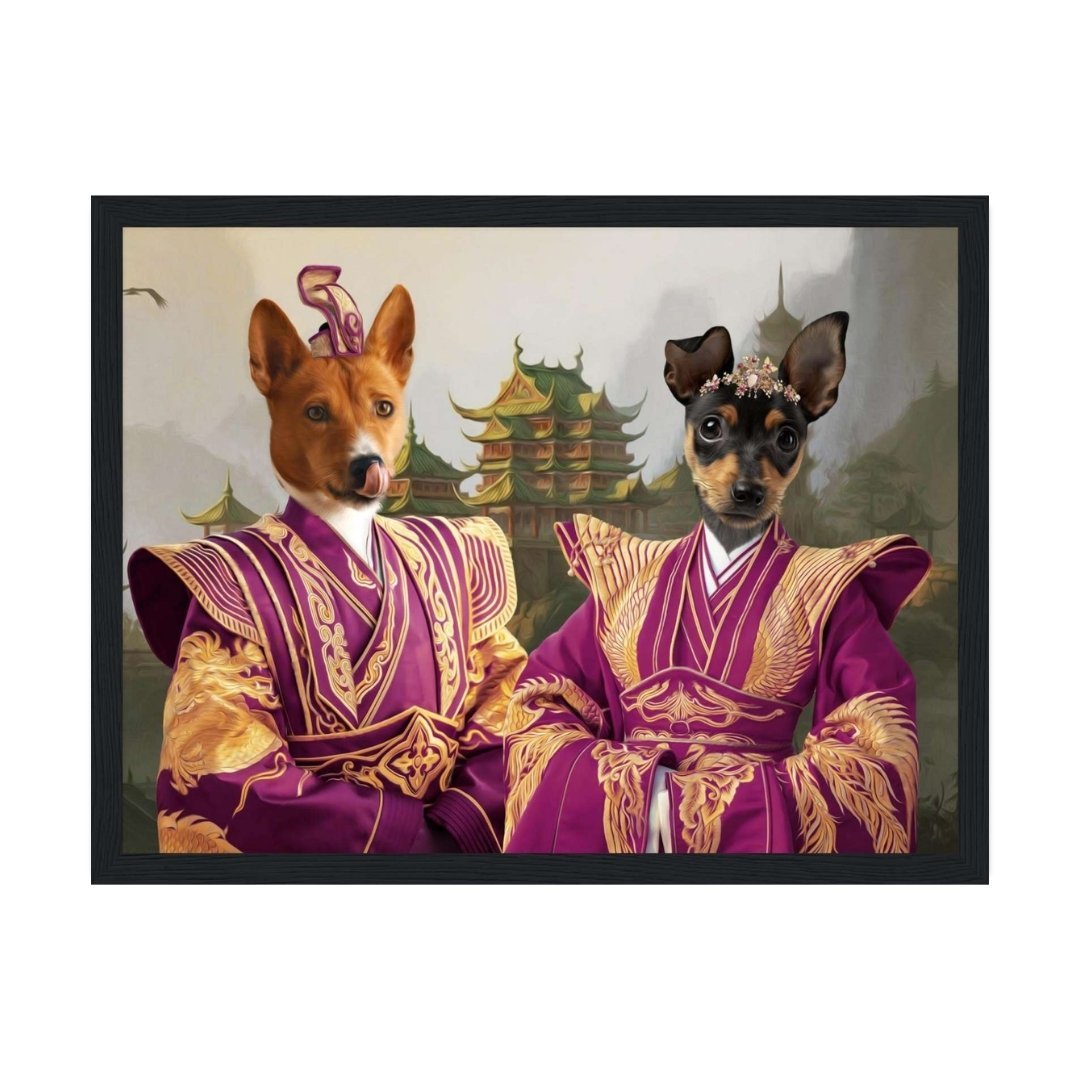 The Asian Rulers: Custom Pet Portrait - Paw & Glory - Dog Portraits - Pet Portraits