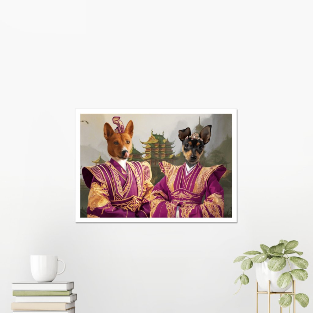 The Asian Rulers: Custom Pet Poster - Paw & Glory - Dog Portraits - Pet Portraits