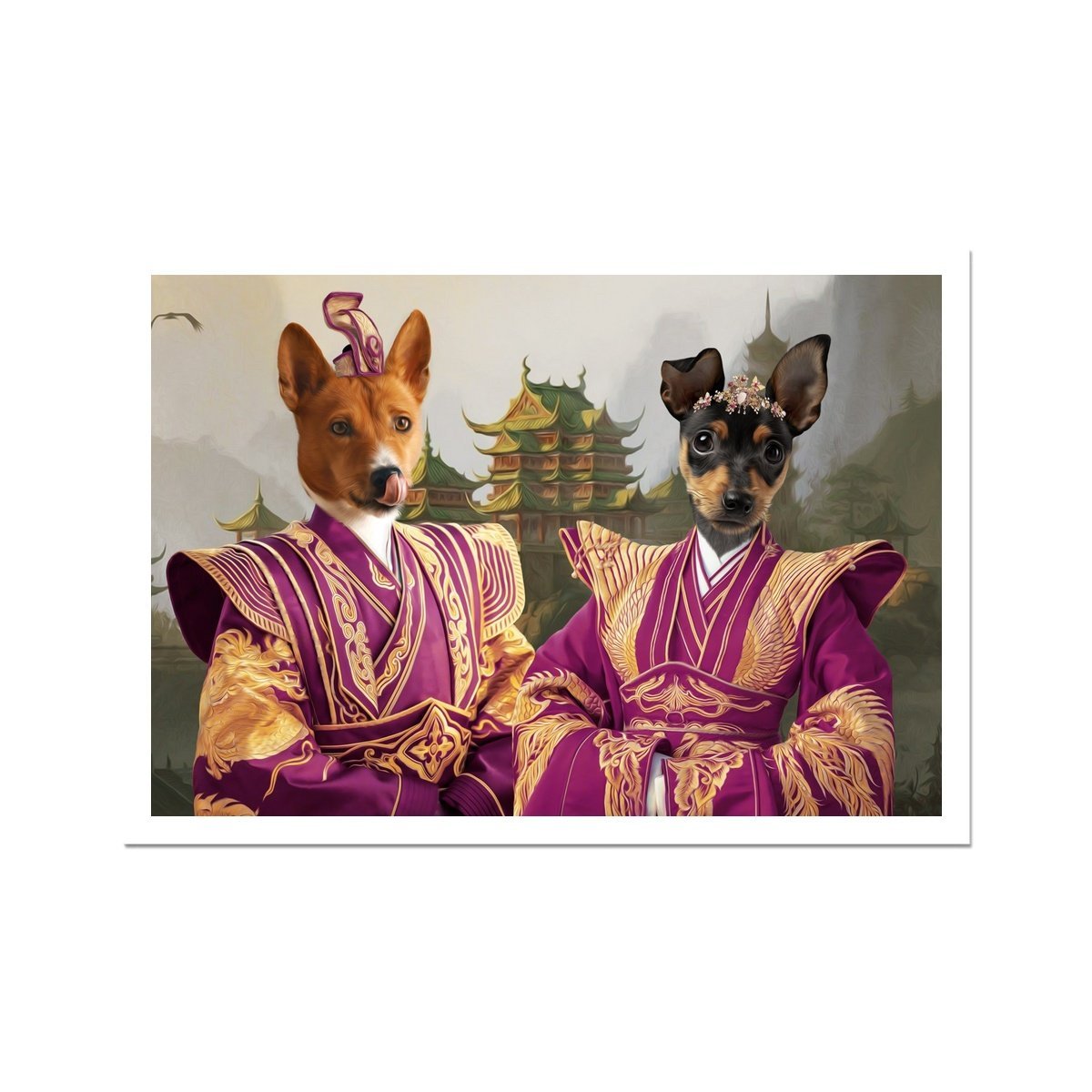 The Asian Rulers: Custom Pet Poster - Paw & Glory - Dog Portraits - Pet Portraits