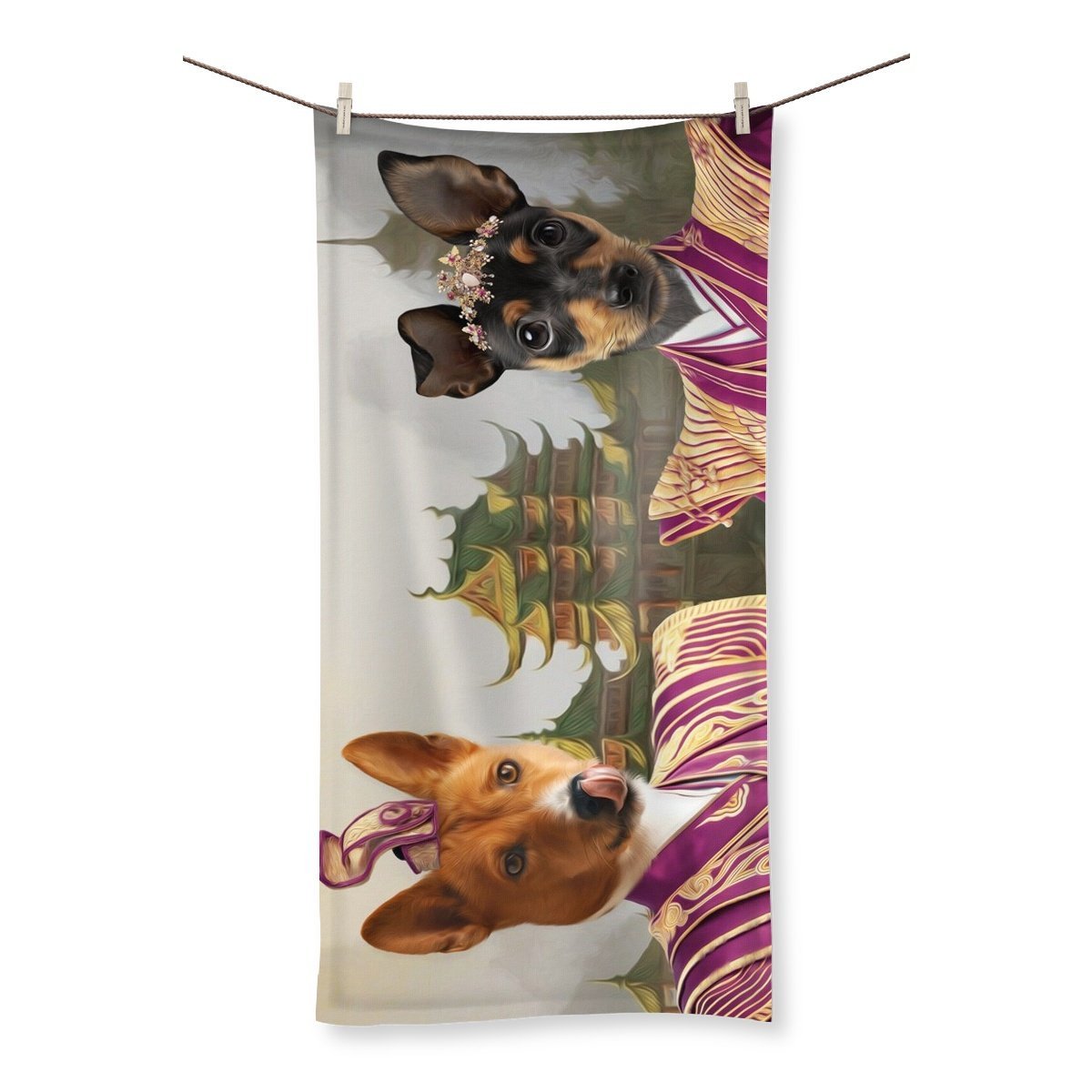 The Asian Rulers: Custom Pet Towel - Paw & Glory - Dog Portraits - Pet Portraits