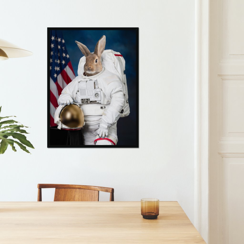 The Astronaut: Animal Art Framed Portrait - Paw & Glory - Dog Portraits - Pet Portraits