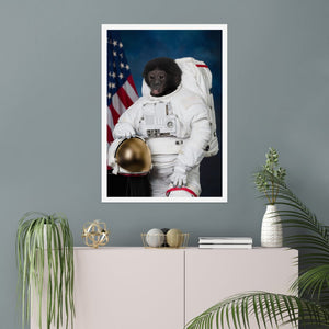 The Astronaut: Animal Art Poster - Paw & Glory - Dog Portraits - Pet Portraits