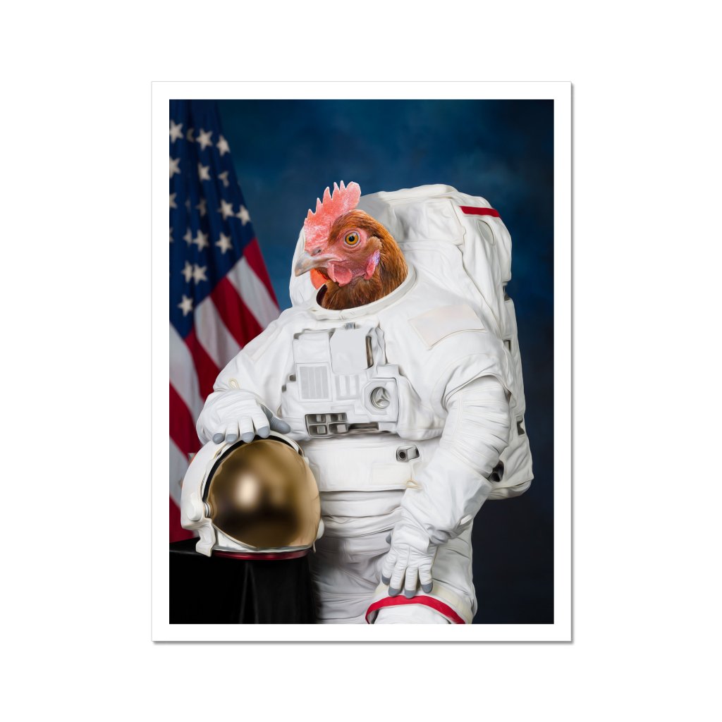 The Astronaut: Animal Art Poster - Paw & Glory - Dog Portraits - Pet Portraits