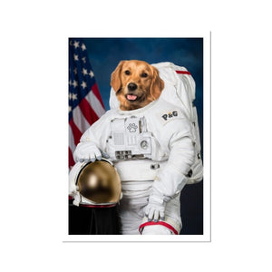 The Astronaut: Custom Pet Portrait - Paw & Glory - Dog Portraits - Pet Portraits