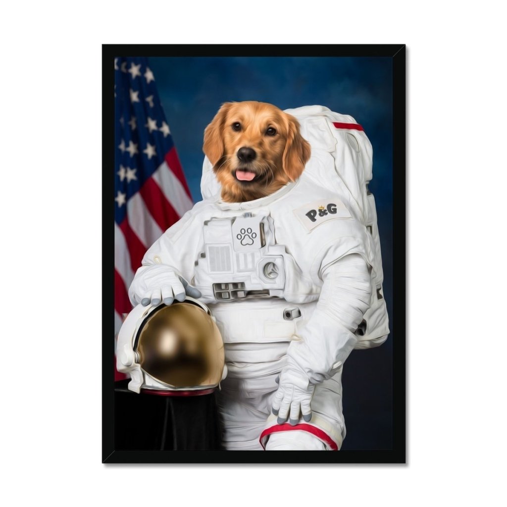 The Astronaut: Custom Pet Portrait - Paw & Glory - Dog Portraits - Pet Portraits