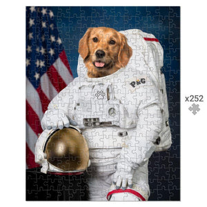 The Astronaut: Custom Pet Puzzle - Paw & Glory - Dog Portraits - Pet Portraits