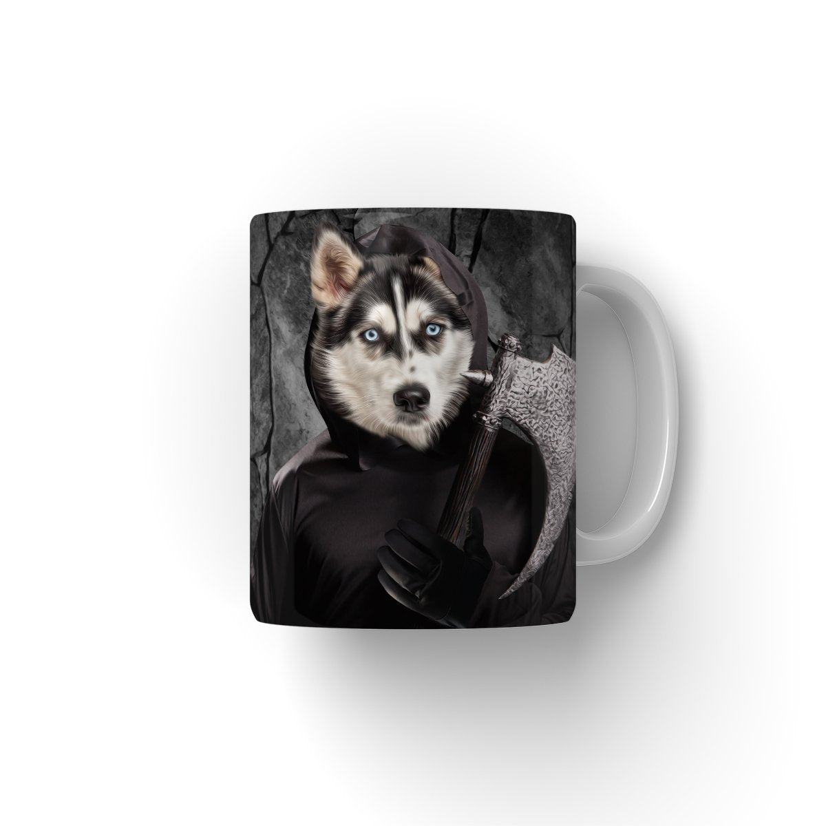 The Bark Reaper: Custom Pet Coffee Mug - Paw & Glory - Dog Portraits - Pet Portraits