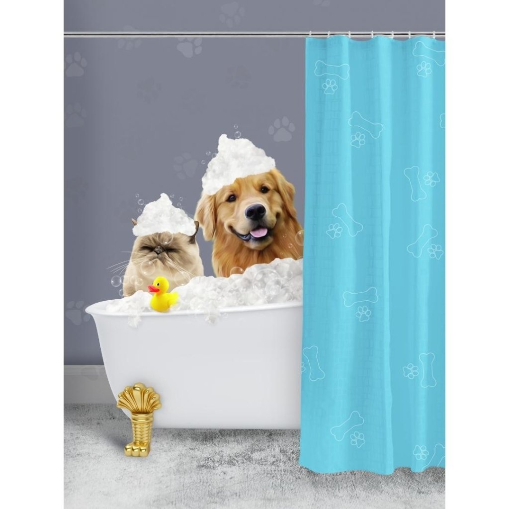 The Bath Tub: Custom Digital Download Pet Portrait - Paw & Glory - Dog Portraits - Pet Portraits