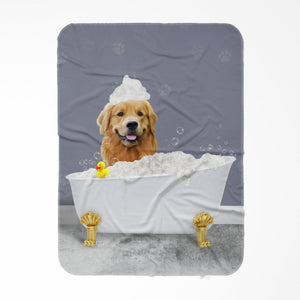 The Bath Tub: Custom Pet Blanket - Paw & Glory - Dog Portraits - Pet Portraits