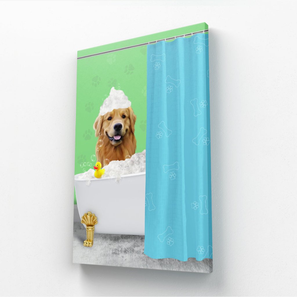 The Bath Tub: Custom Pet Canvas - Paw & Glory - Dog Portraits - Pet Portraits