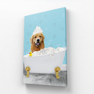 The Bath Tub: Custom Pet Canvas - Paw & Glory - #pet portraits# - #dog portraits# - #pet portraits uk# #renaissance pet portraits# - #custom pet portraits# - #cat and dog portraits# - #cat portraits# - #funny