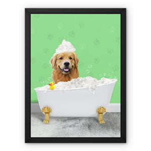 The Bath Tub: Custom Pet Canvas - Paw & Glory - #pet portraits# - #dog portraits# - #pet portraits uk# #renaissance pet portraits# - #custom pet portraits# - #cat and dog portraits# - #cat portraits# - #funny