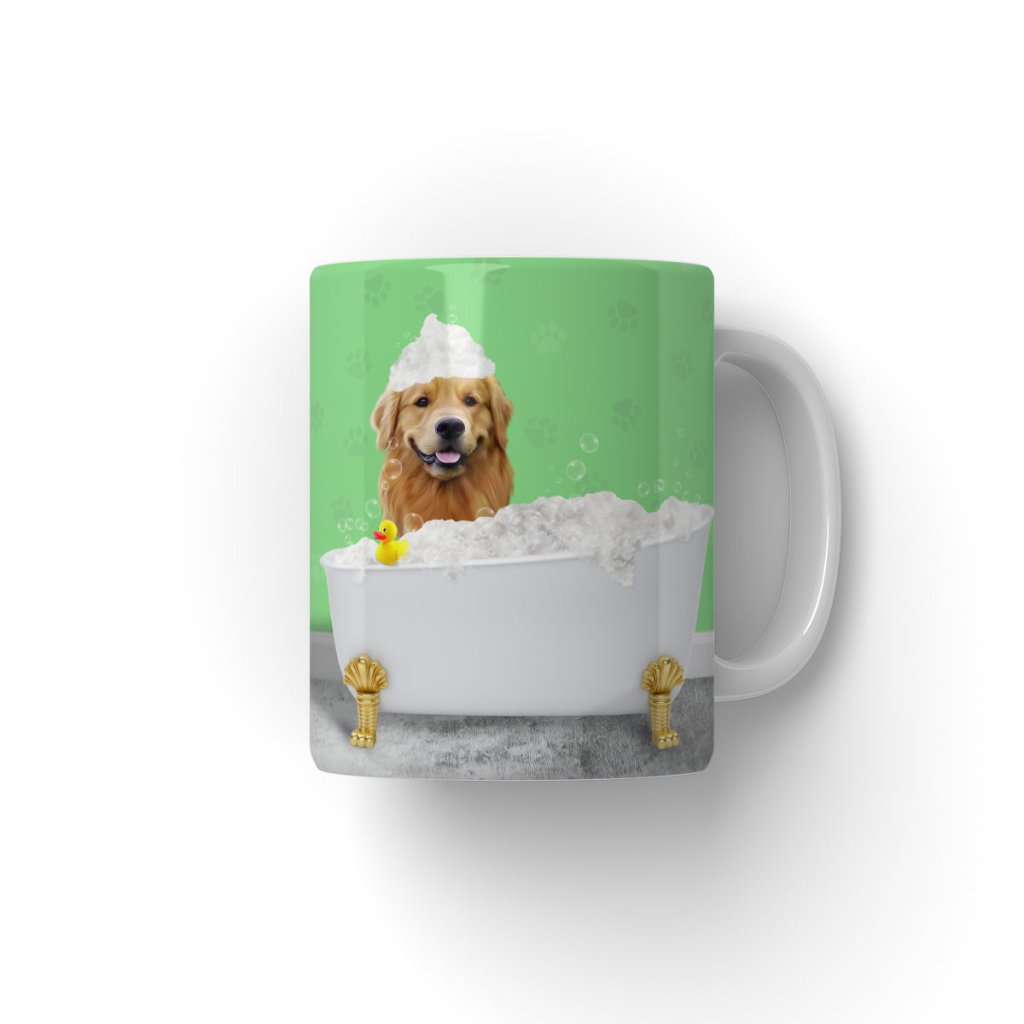 The Bath Tub: Custom Pet Coffee Mug - Paw & Glory - Dog Portraits - Pet Portraits