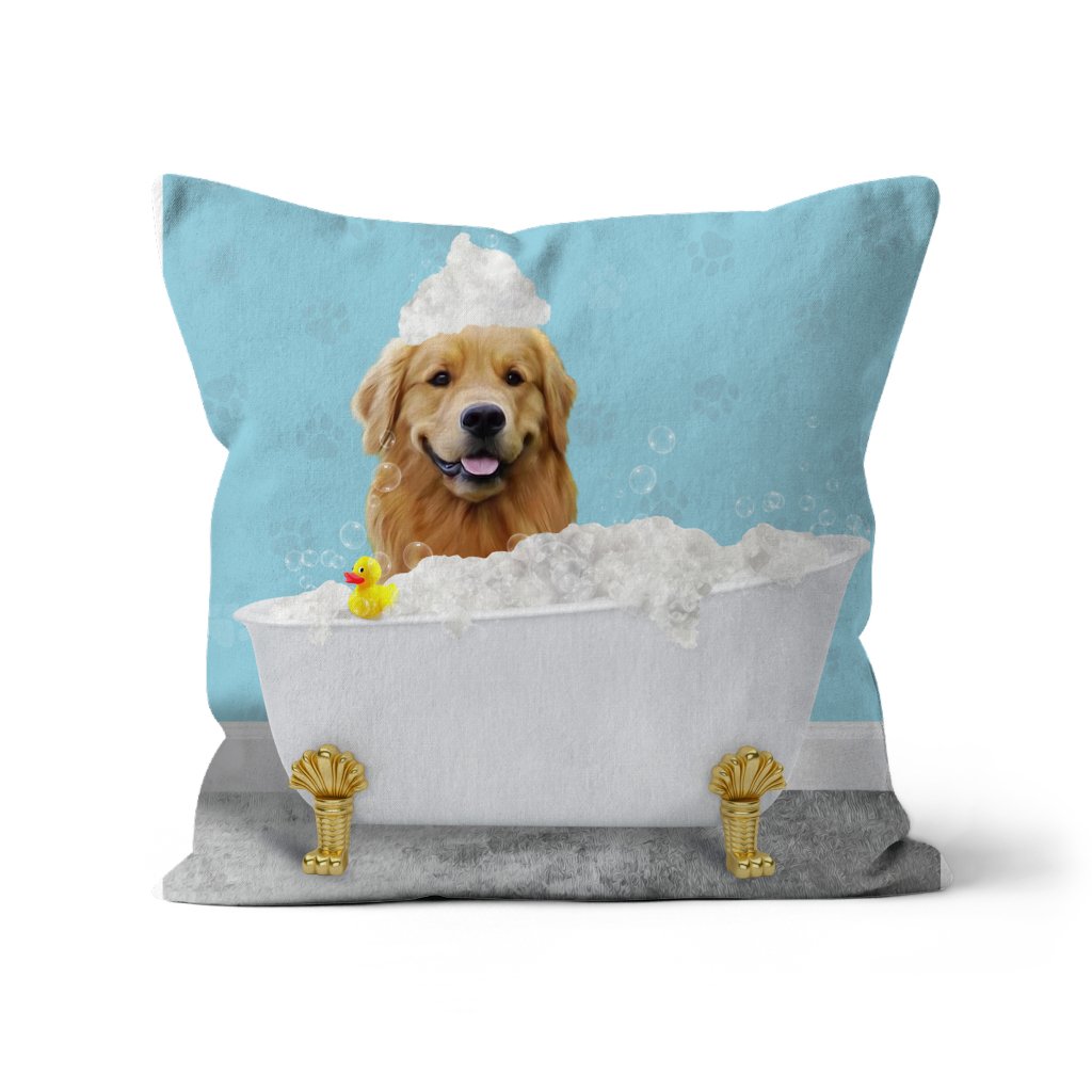 The Bath Tub: Custom Pet Pillow - Paw & Glory - Dog Portraits - Pet Portraits