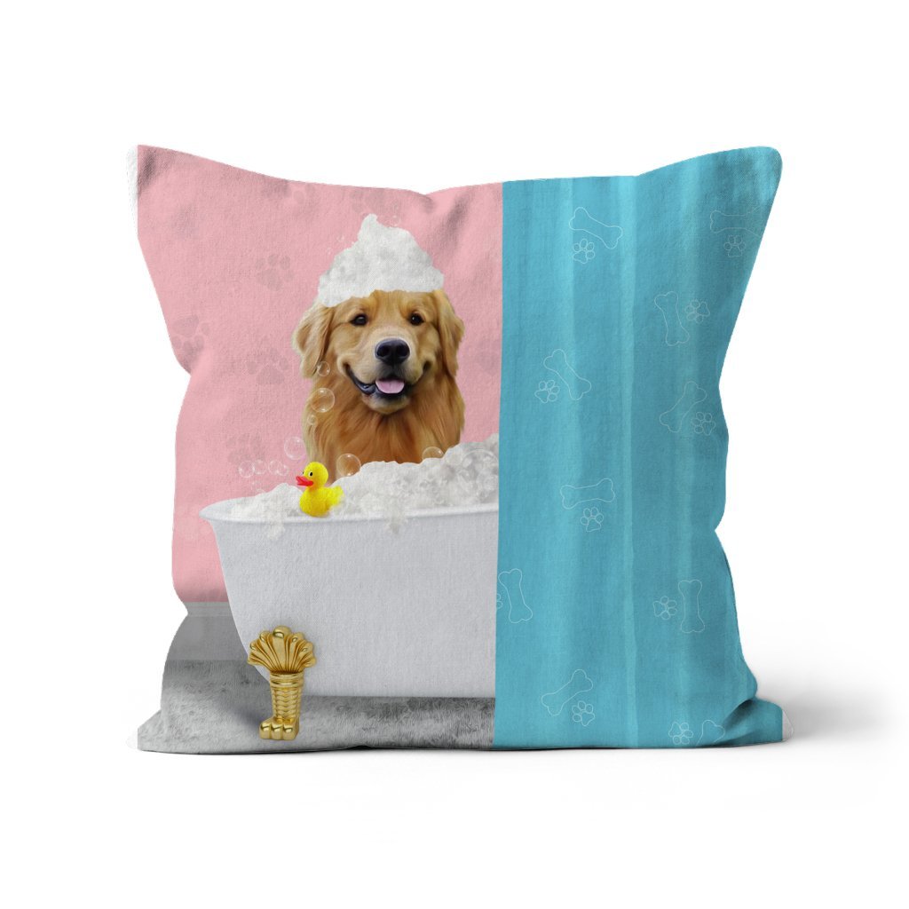 The Bath Tub: Custom Pet Pillow - Paw & Glory - Dog Portraits - Pet Portraits