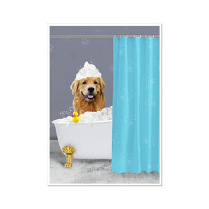 The Bath Tub: Custom Pet Poster - Paw & Glory - Dog Portraits - Pet Portraits