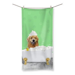 The Bath Tub: Custom Pet Towel - Paw & Glory - Dog Portraits - Pet Portraits