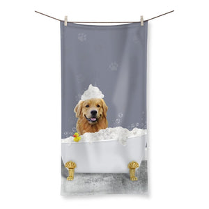 The Bath Tub: Custom Pet Towel - Paw & Glory - Dog Portraits - Pet Portraits