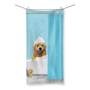 The Bath Tub: Custom Pet Towel - Paw & Glory - Dog Portraits - Pet Portraits