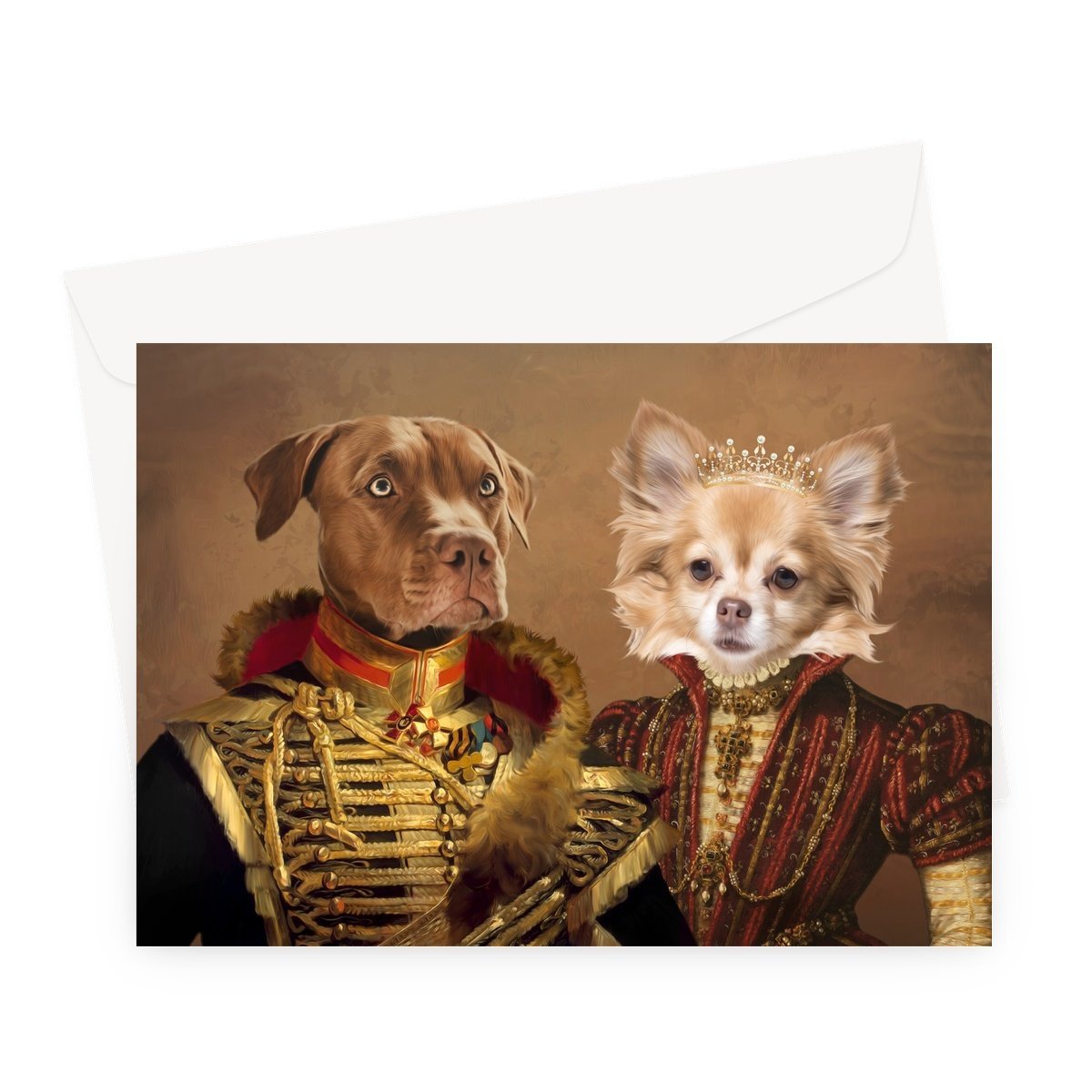 The Betrothed: Custom Pet Greeting Card - Paw & Glory - Dog Portraits - Pet Portraits