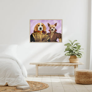 The Betrothed: Custom Pet Portrait - Paw & Glory - Dog Portraits - Pet Portraits