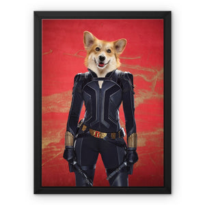 The Black Widow: Custom Pet Canvas - Paw & Glory - Dog Portraits - Pet Portraits