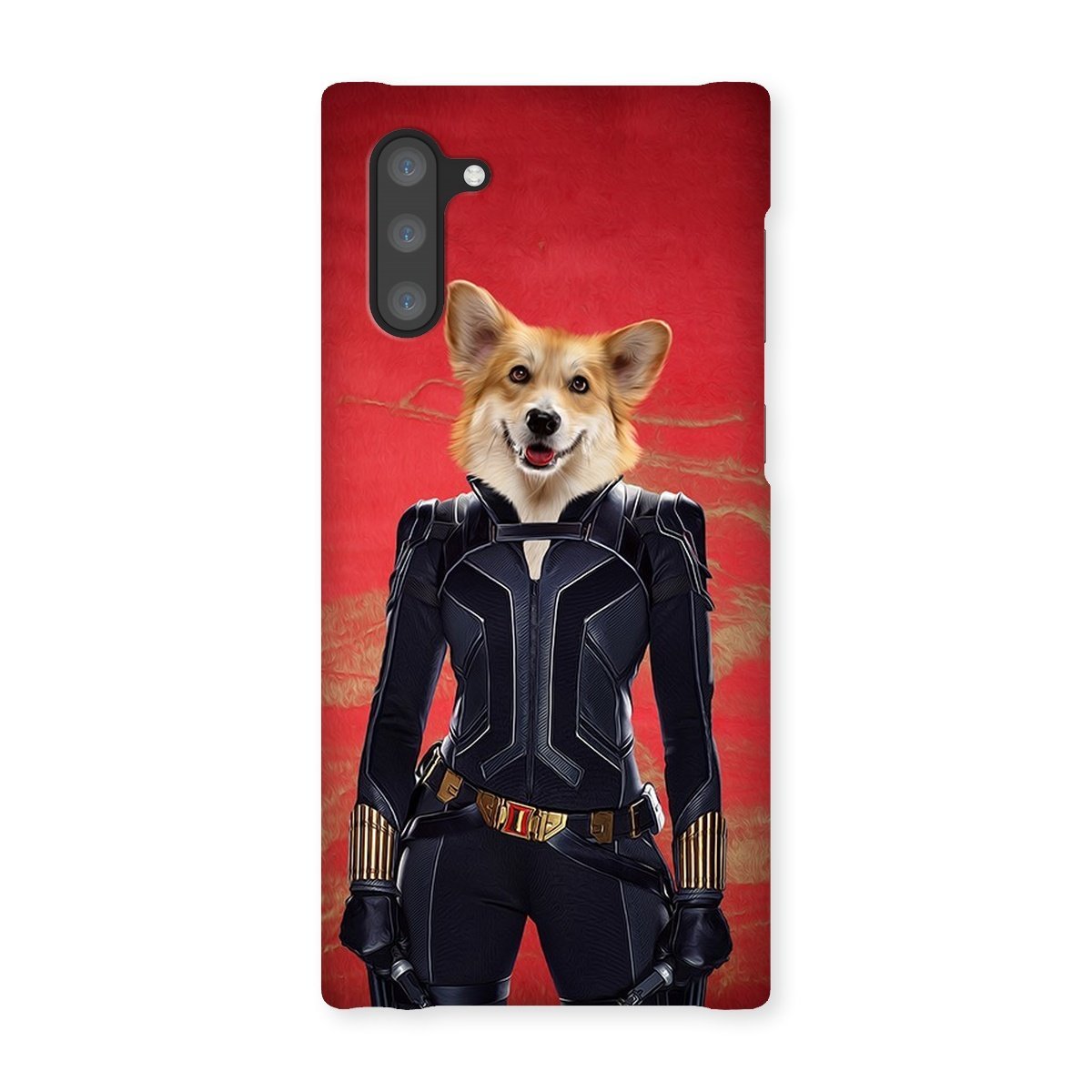 The Black Widow: Custom Pet Phone Case - Paw & Glory - Dog Portraits - Pet Portraits