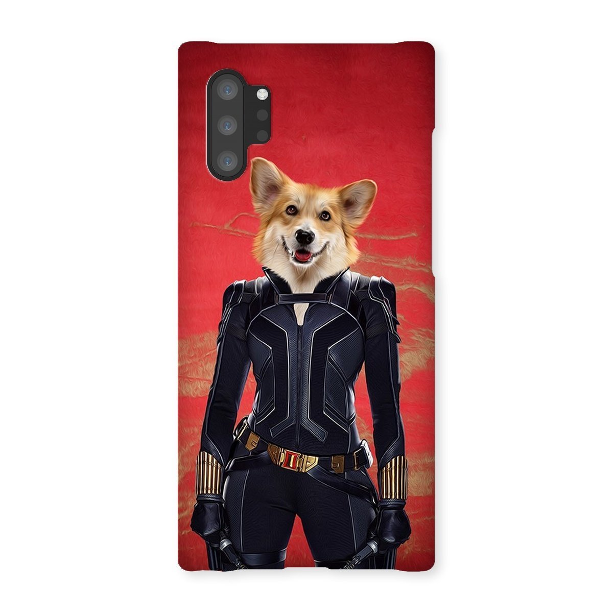 The Black Widow: Custom Pet Phone Case - Paw & Glory - Dog Portraits - Pet Portraits