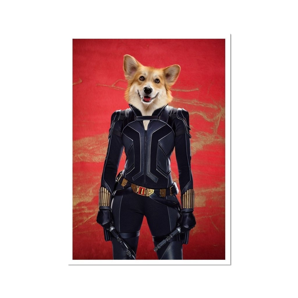 The Black Widow: Custom Pet Poster - Paw & Glory - Dog Portraits - Pet Portraits