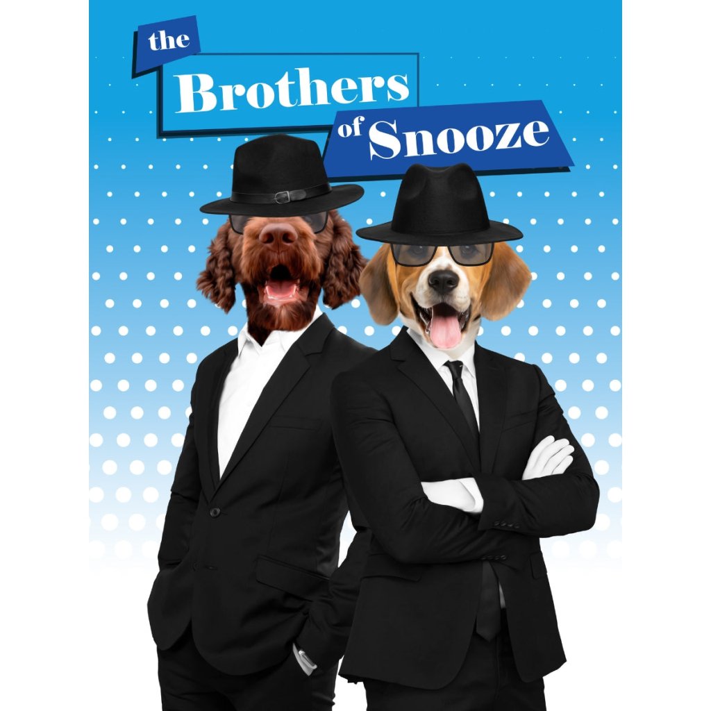 The Blues Brothers: Custom Digital Download Pet Portrait - Paw & Glory - Dog Portraits - Pet Portraits