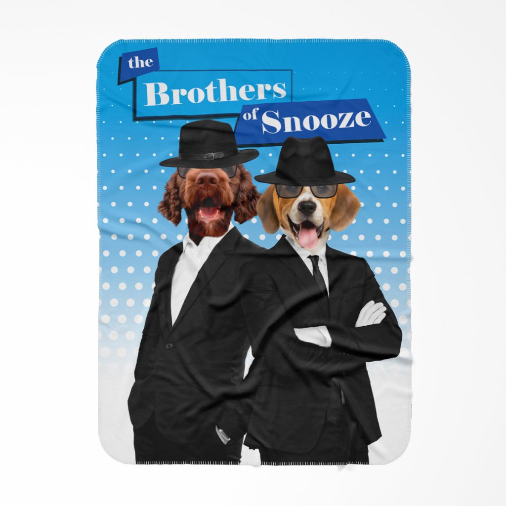 The Blues Brothers: Custom Pet Blanket - Paw & Glory - Dog Portraits - Pet Portraits