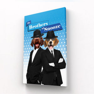 The Blues Brothers: Custom Pet Canvas - Paw & Glory - Dog Portraits - Pet Portraits