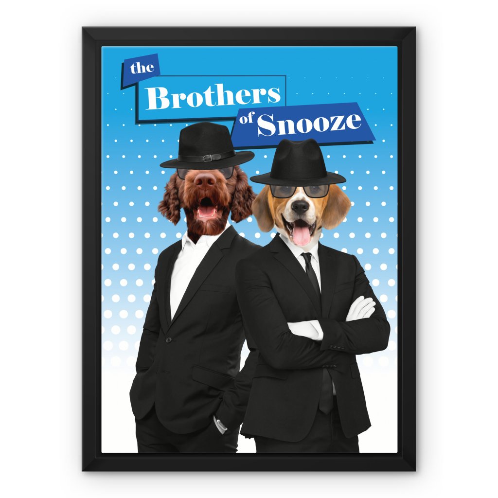 The Blues Brothers: Custom Pet Canvas - Paw & Glory - Dog Portraits - Pet Portraits