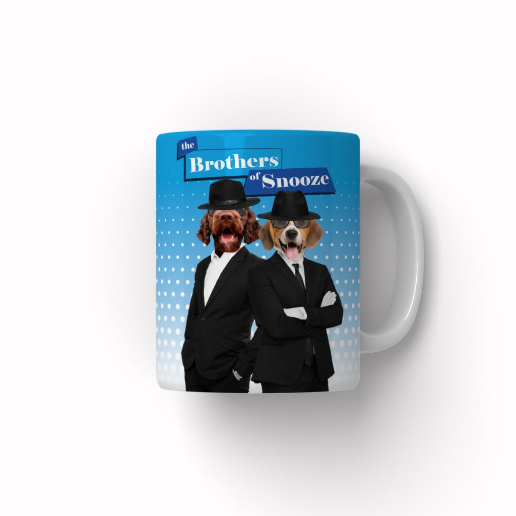 The Blues Brothers: Custom Pet Coffee Mug - Paw & Glory - Dog Portraits - Pet Portraits