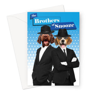The Blues Brothers: Custom Pet Greeting Card - Paw & Glory - Dog Portraits - Pet Portraits