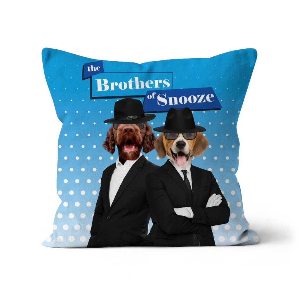 The Blues Brothers: Custom Pet Pillow - Paw & Glory - Dog Portraits - Pet Portraits