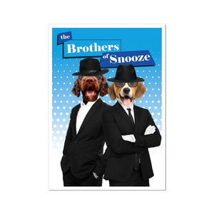 The Blues Brothers: Custom Pet Portrait - Paw & Glory - Dog Portraits - Pet Portraits