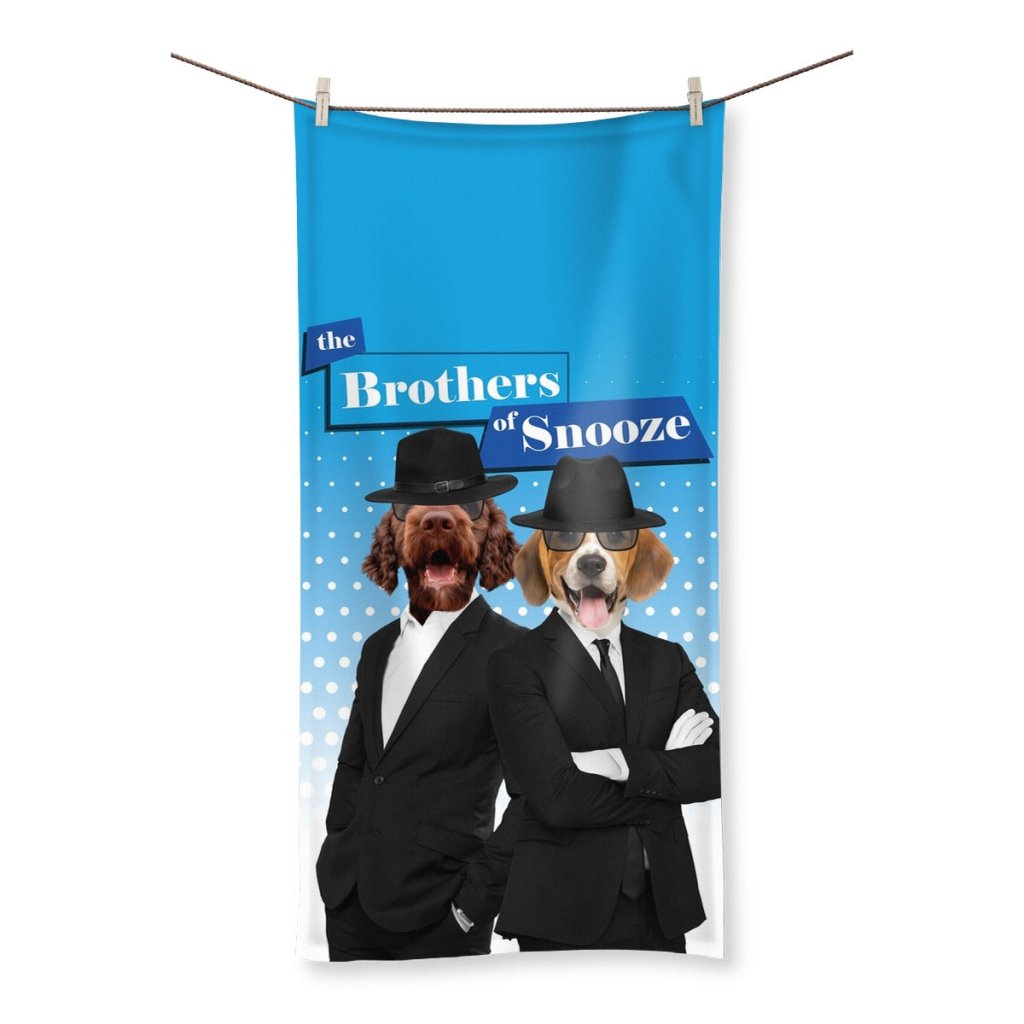 The Blues Brothers: Custom Pet Towel - Paw & Glory - Dog Portraits - Pet Portraits