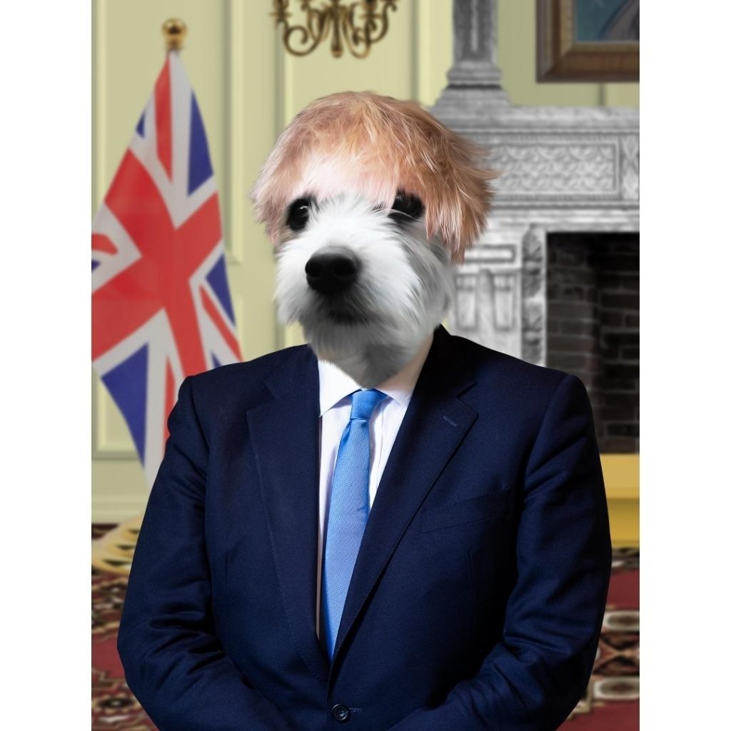 The Boris (Boris Johnson Inspired): Custom Digital Download Pet Portrait - Paw & Glory - Dog Portraits - Pet Portraits